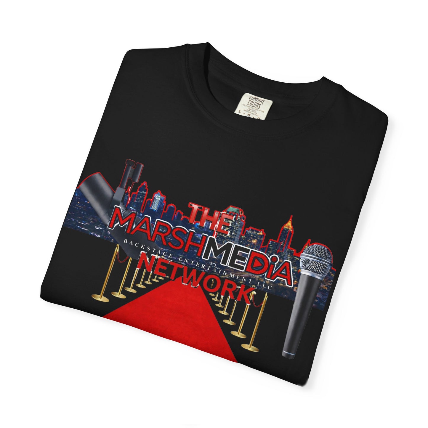 The Marsh Media Network T‑Shirt — Urban Skyline Logo Tee