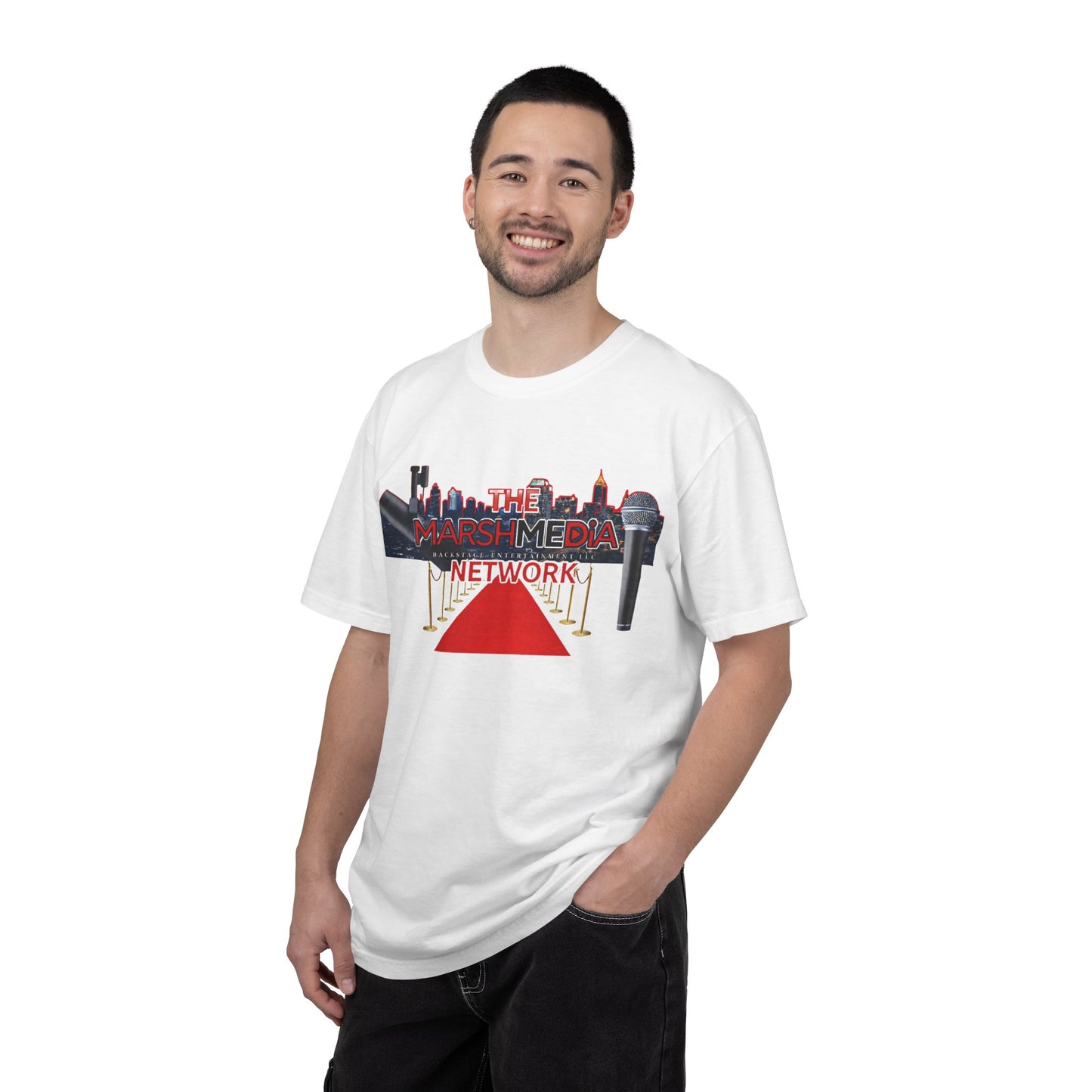 The Marsh Media Network T‑Shirt — Urban Skyline Logo Tee
